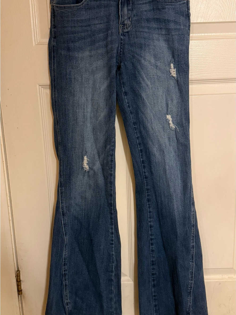 Women’s Kancan Distressed Bootcut Jeans - Dark Blue size 5/26